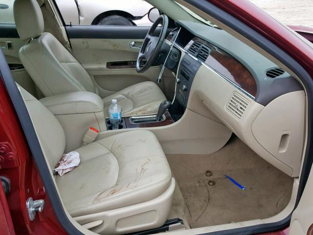 2G4WD582591113165 - 2009 BUICK LACROSSE C MAROON photo 5