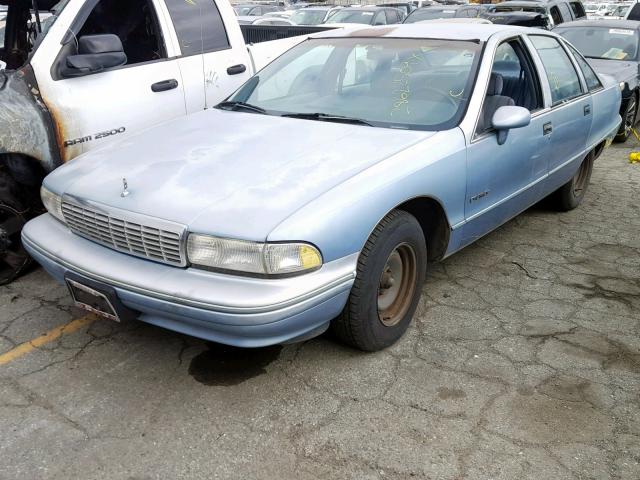 1G1BL53E0NR129680 - 1992 CHEVROLET CAPRICE BLUE photo 2