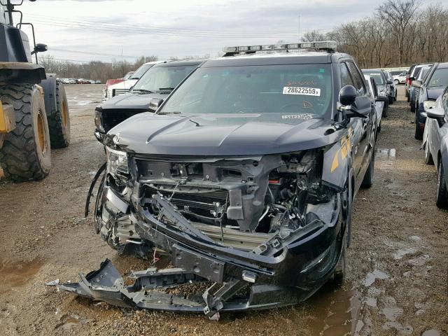 1FM5K8AR2GGB96905 - 2016 FORD EXPLORER P BLACK photo 2