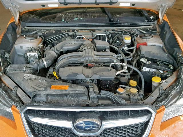 JF2GPAKCXE8322081 - 2014 SUBARU XV CROSSTR ORANGE photo 7