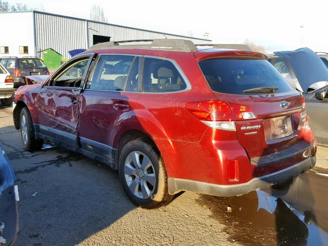 4S4BRDAC6B2316973 - 2011 SUBARU OUTBACK 3. MAROON photo 3