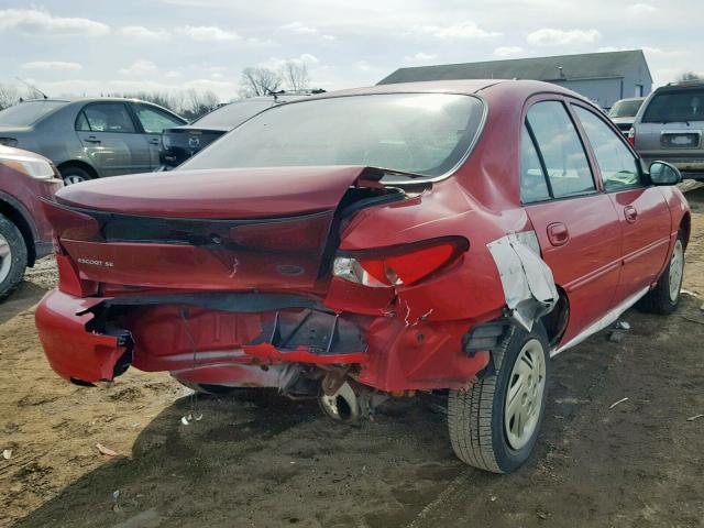 3FAFP13P6YR218255 - 2000 FORD ESCORT RED photo 4