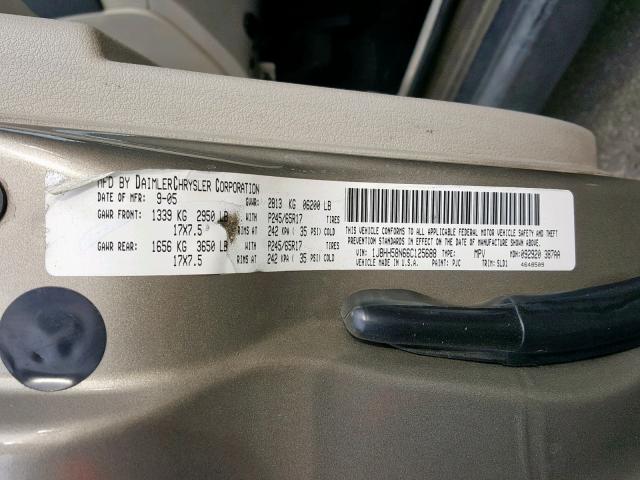 1J8HH58N66C125688 - 2006 JEEP COMMANDER BROWN photo 10