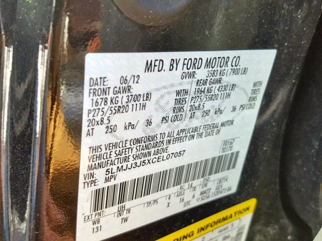 5LMJJ3J5XCEL07057 - 2012 LINCOLN NAVIGATOR Qara foto 10