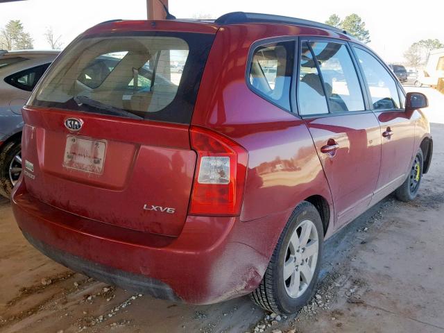 KNAFG526387153816 - 2008 KIA RONDO LX RED photo 4