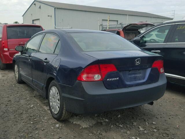 2HGFA16327H032048 - 2007 HONDA CIVIC DX BLUE photo 3