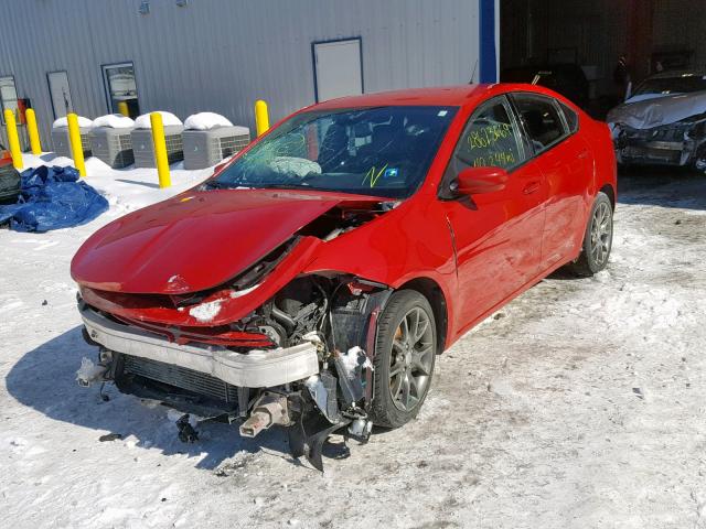 1C3CDFBH5DD270870 - 2013 DODGE DART SXT RED photo 2