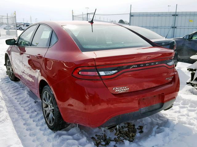 1C3CDFBH5DD270870 - 2013 DODGE DART SXT RED photo 3