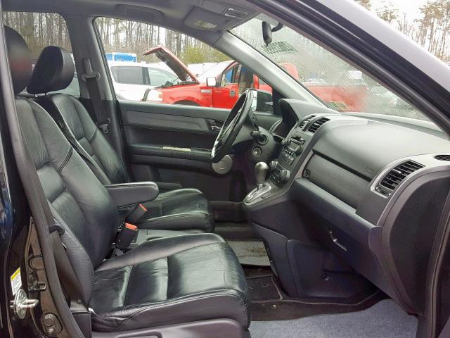 5J6RE48797L000597 - 2007 HONDA CR-V EXL BLACK photo 5