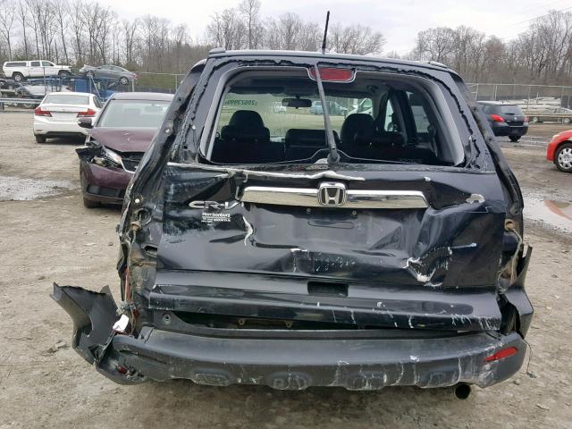 5J6RE48797L000597 - 2007 HONDA CR-V EXL BLACK photo 9