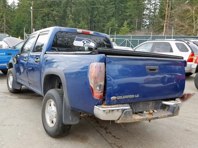 1GCDT136758127576 - 2005 CHEVROLET COLORADO BLUE photo 3