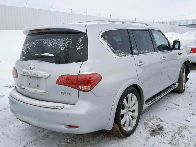 JN8AZ2NE5C9016600 - 2012 INFINITI QX56 SILVER photo 4