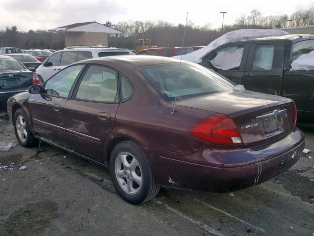 1FAFP55S2YA213671 - 2000 FORD TAURUS SES MAROON photo 3