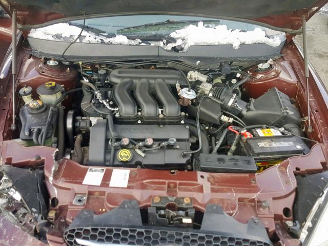 1FAFP55S2YA213671 - 2000 FORD TAURUS SES MAROON photo 7