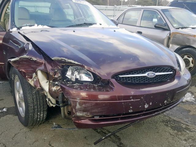 1FAFP55S2YA213671 - 2000 FORD TAURUS SES MAROON photo 9