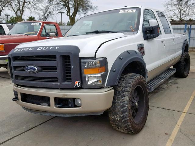 1FTWW31R68EA65876 - 2008 FORD F350 SRW S WHITE photo 2