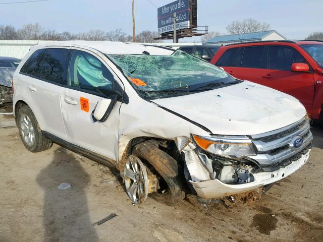 2FMDK3JC1EBB64834 - 2014 FORD EDGE SEL WHITE photo 1