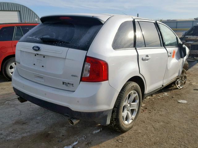 2FMDK3JC1EBB64834 - 2014 FORD EDGE SEL WHITE photo 4