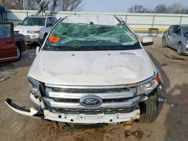 2FMDK3JC1EBB64834 - 2014 FORD EDGE SEL WHITE photo 9