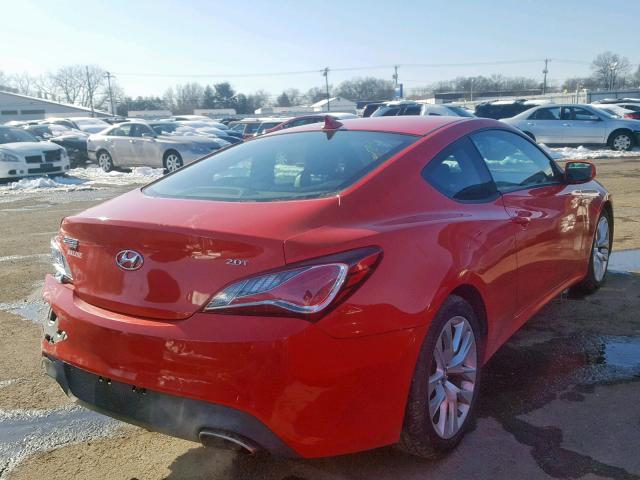 KMHHT6KD6DU080492 - 2013 HYUNDAI GENESIS CO RED photo 4