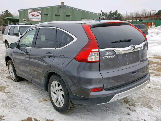 2HKRM4H73FH616971 - 2015 HONDA CR-V EXL GRAY photo 3