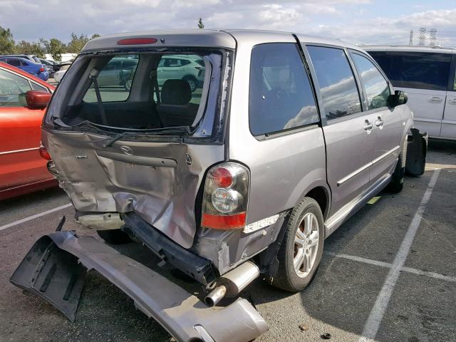 JM3LW28A440505511 - 2004 MAZDA MPV WAGON GRAY photo 4