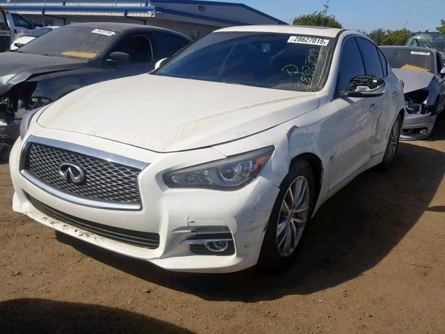 JN1BV7AP2EM685362 - 2014 INFINITI Q50 BASE WHITE photo 2