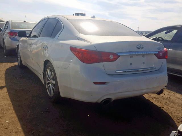 JN1BV7AP2EM685362 - 2014 INFINITI Q50 BASE WHITE photo 3