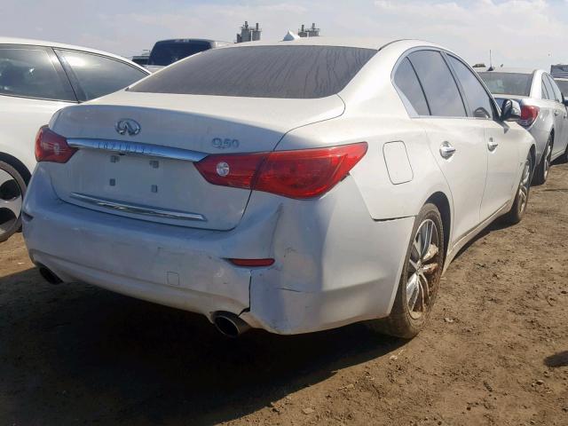 JN1BV7AP2EM685362 - 2014 INFINITI Q50 BASE WHITE photo 4