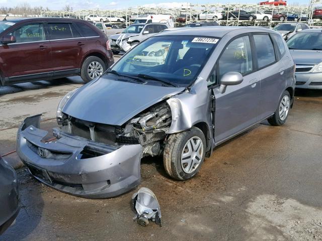 JHMGD38488S020314 - 2008 HONDA FIT GRAY photo 2