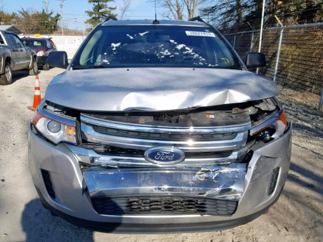 2FMDK3GC9BBA33699 - 2011 FORD EDGE SE SILVER photo 9