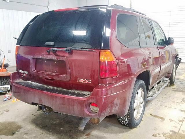 1GKDT13S632376937 - 2003 GMC ENVOY MAROON photo 4