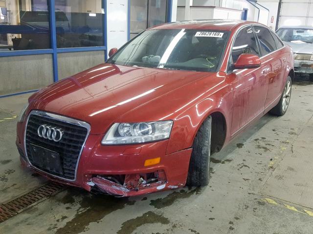 WAUSG74F69N048028 - 2009 AUDI A6 RED photo 2