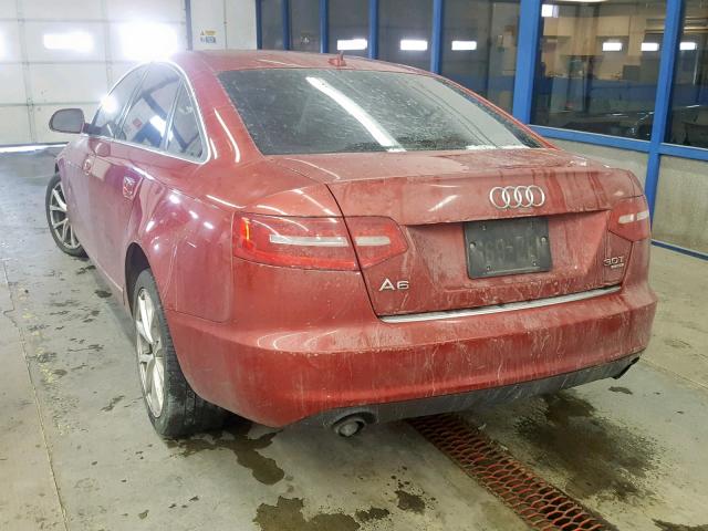 WAUSG74F69N048028 - 2009 AUDI A6 RED photo 3