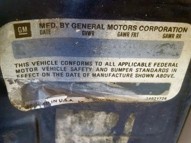 1G2AK37A7DB255872 - 1983 PONTIAC GRAND PRIX BLUE photo 10