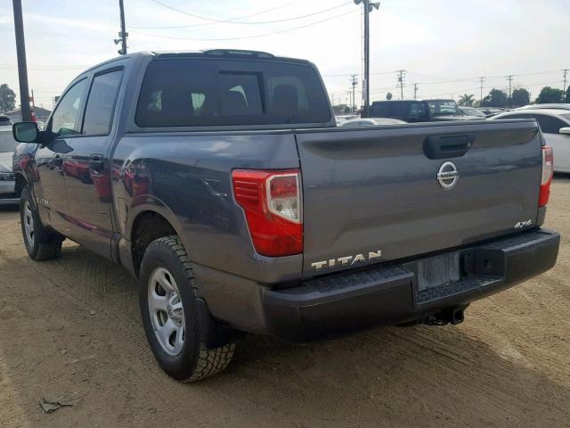 1N6AA1EJ0HN528285 - 2017 NISSAN TITAN S GRAY photo 3