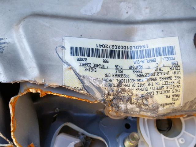 1N4DL01D0XC272041 - 1999 NISSAN ALTIMA XE GOLD photo 10