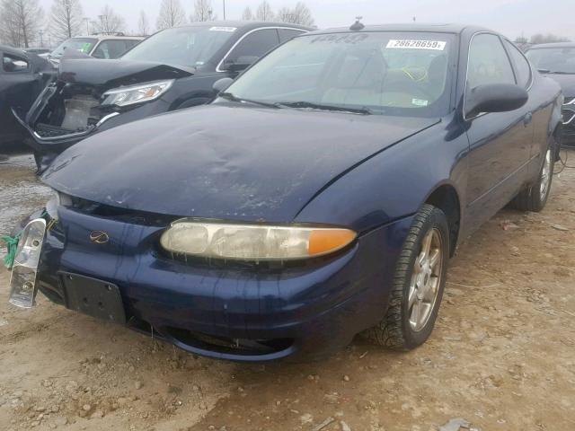 1G3NF12E34C178475 - 2004 OLDSMOBILE ALERO GLS BLUE photo 2