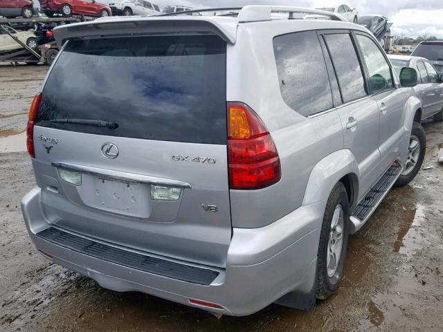 JTJBT20X370128281 - 2007 LEXUS GX 470 SILVER photo 4