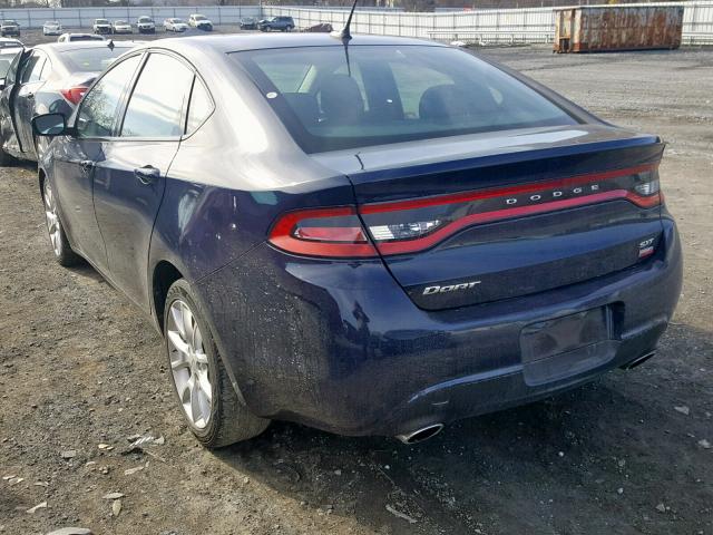 1C3CDFBH1DD251927 - 2013 DODGE DART SXT BLUE photo 3