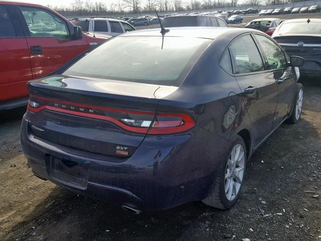 1C3CDFBH1DD251927 - 2013 DODGE DART SXT BLUE photo 4