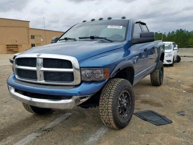 3D7KU28643G747656 - 2003 DODGE RAM 2500 S BLUE photo 2