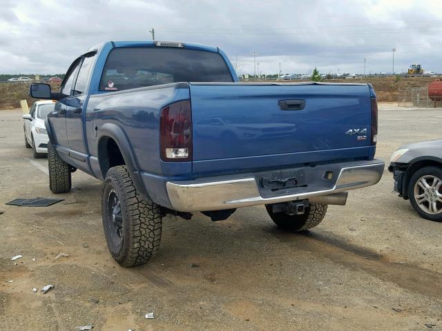 3D7KU28643G747656 - 2003 DODGE RAM 2500 S BLUE photo 3