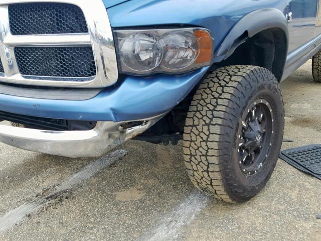 3D7KU28643G747656 - 2003 DODGE RAM 2500 S BLUE photo 9