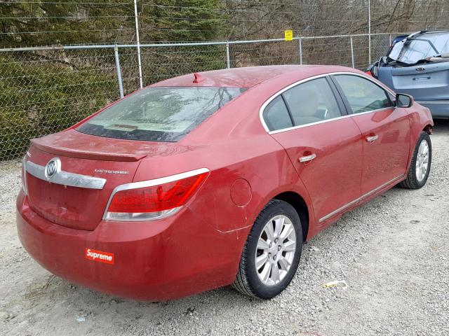 1G4GA5ER2DF129341 - 2013 BUICK LACROSSE RED photo 4