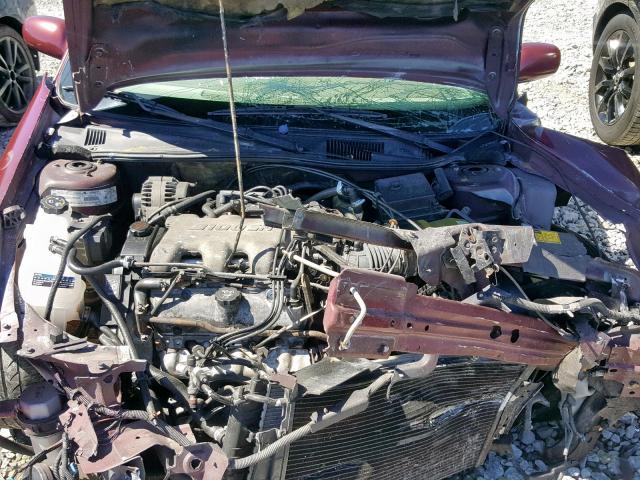 1G1NE52J916168737 - 2001 CHEVROLET MALIBU LS BURGUNDY photo 7
