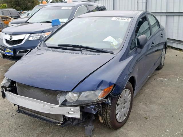 1HGFA16288L010499 - 2008 HONDA CIVIC DX BLUE photo 2