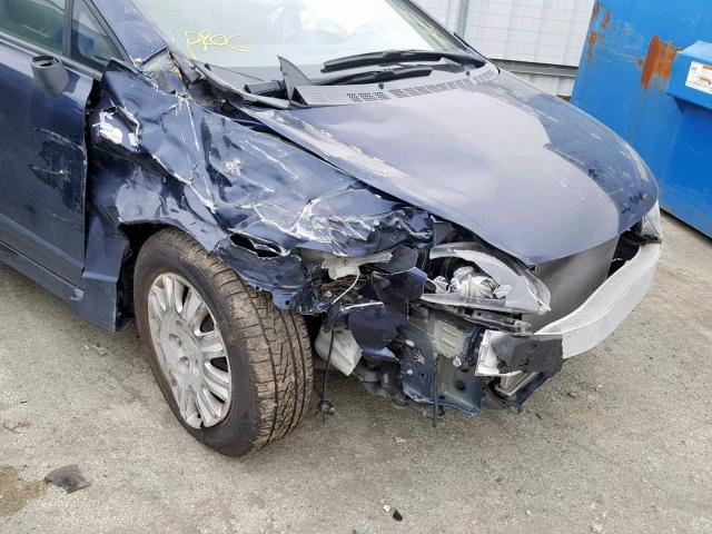 1HGFA16288L010499 - 2008 HONDA CIVIC DX BLUE photo 9