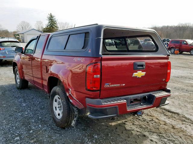 1GCHTCEN3H1283936 - 2017 CHEVROLET COLORADO L BURGUNDY photo 3