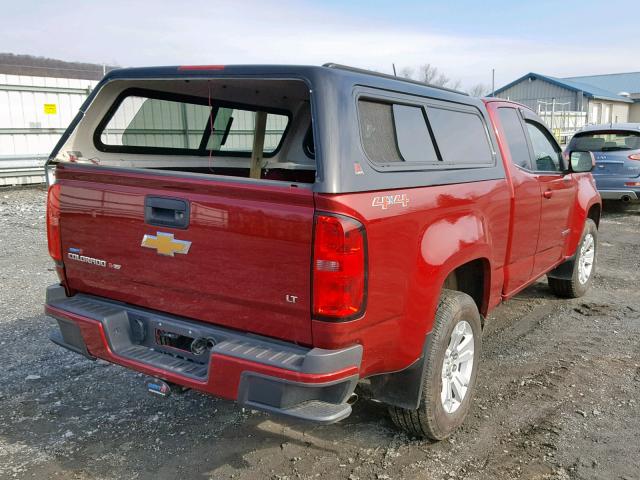 1GCHTCEN3H1283936 - 2017 CHEVROLET COLORADO L BURGUNDY photo 4